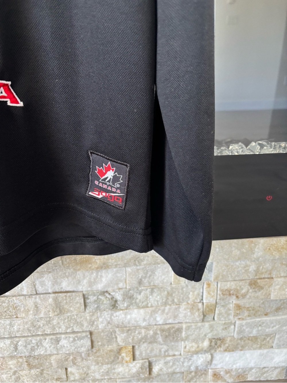 Original Canada Hockey Jersey Black White Embroidered Logo Unisex - Picture 3 of 6